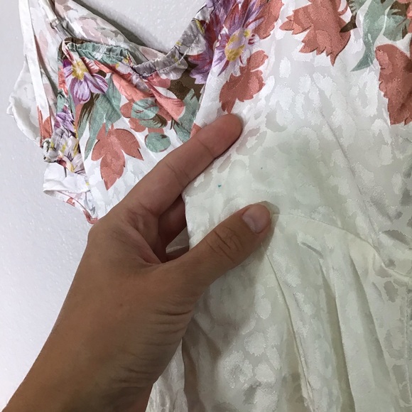 LPA Dress 164 in Floral Leopard Ruffle Silk Blend - Picture 8 of 11